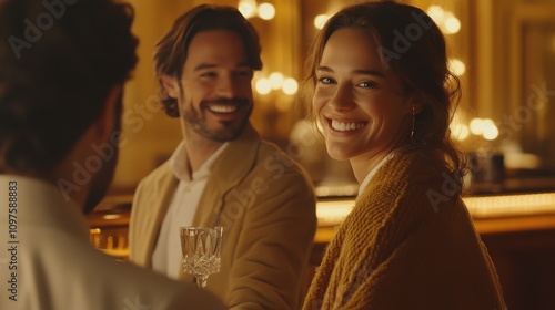 Cheerful Employee Assisting Client at Hotel Reception Desk