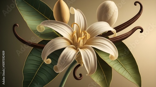 White lily flower