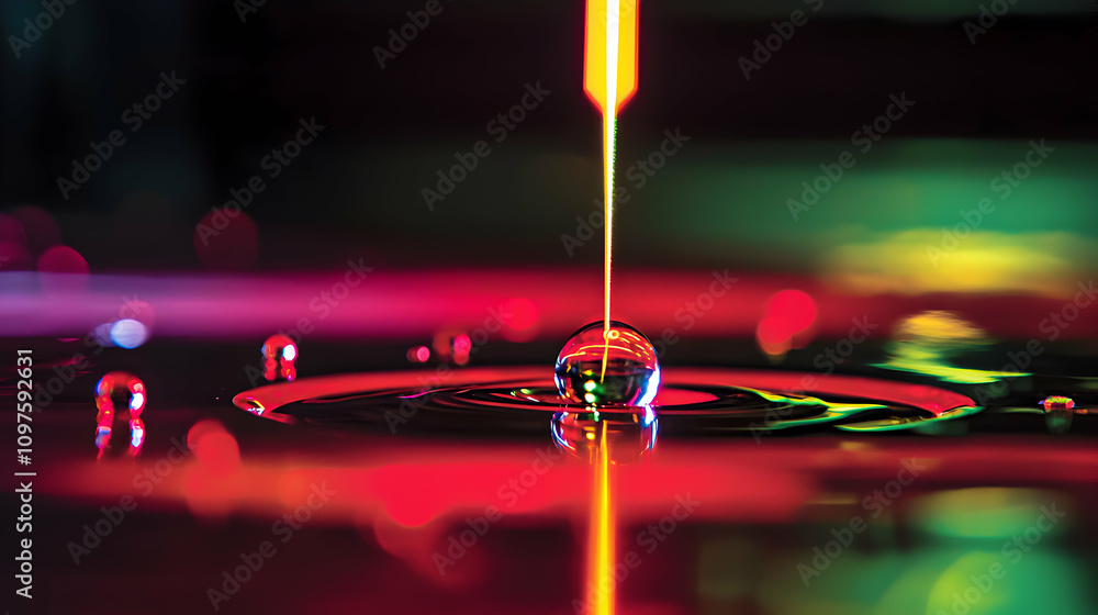 Naklejka premium High-Speed Capture of Splitting Water Droplets