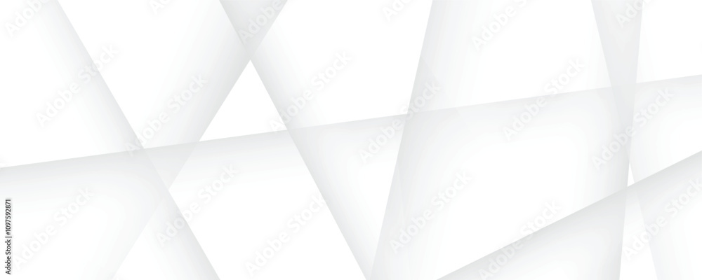 Fototapeta premium Minimal white background. Abstract white gradient color geometric shape decoration. Use by banner, poster, magazine, element, decoration, pattern.