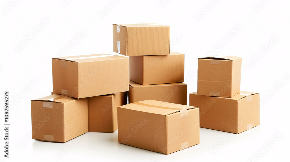 Carton boxes isolated on the white background. Carton boxes isolated on the white background.