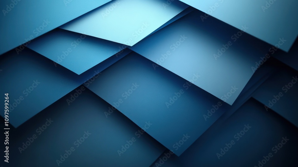 Abstract Blue Layered Shapes: A Digital Art Piece Abstract Blue Layered Shapes: A Digital Art Piece