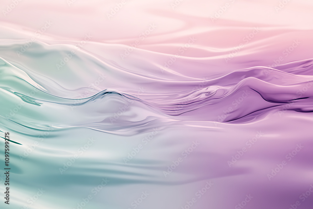 Flowing pastel waves create a serene and calming abstract background for digital art Flowing pastel waves create a serene and calming abstract background for digital art