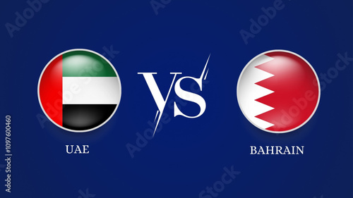 uae vs bahrain broadcast template for ICC Men's T20 World Cup Asia Sub Regional Qualifier 2024. vector illustration