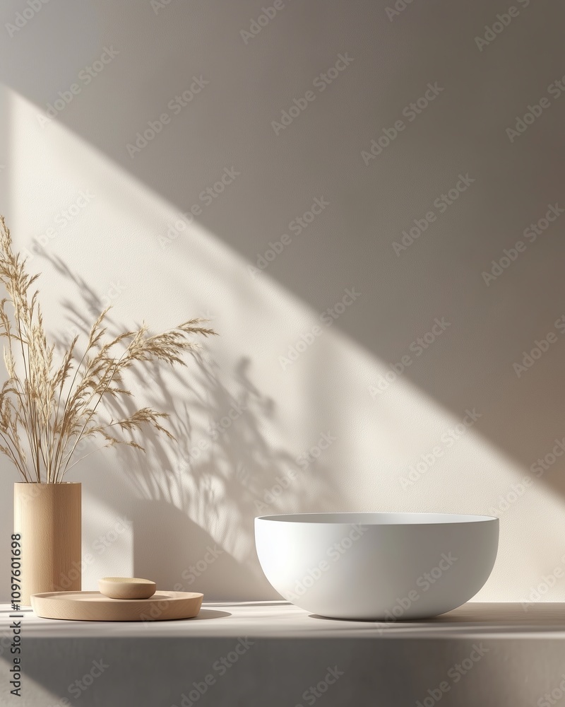 Minimalist White Bowl with Neutral Decor
Minimalist White Bowl with Neutral Decor