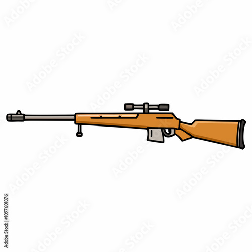 gun, rifle, weapon, isolated, military, war, white, army, machine, hunting, metal, black, vector, shotgun, shooting, sniper, automatic, firearm, trigger, target, handgun, pistol, object, sight, barrel