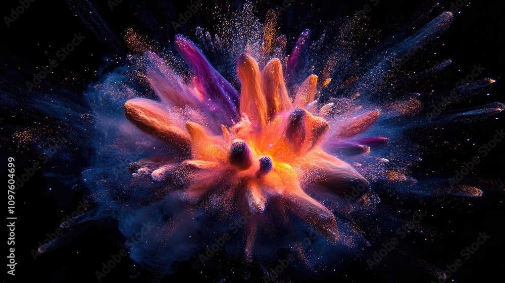 Fototapeta premium Stunning fireworks in vibrant colors, bursting into creative shapes for an extraordinary New Year display
