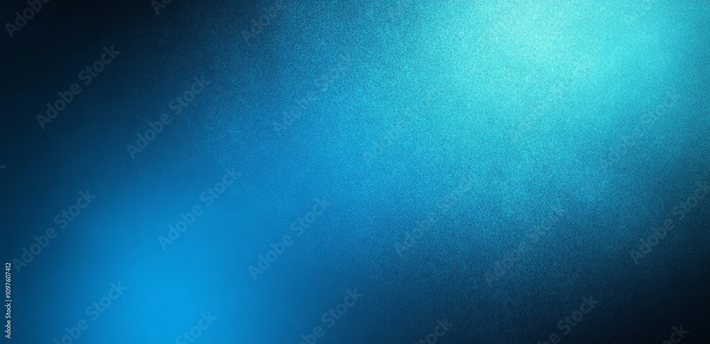 Blue Gradient Background with Grainy Texture and Glowing Light Effect for Digital Design