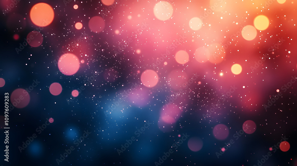 Abstract image of colorful bokeh lights in pink, orange, and blue hues, creating a dreamy and festive atmosphere. Ideal for backgrounds or holiday-themed designs. Abstract image of colorful bokeh lights in pink, orange, and blue hues, creating a dreamy and festive atmosphere. Ideal for backgrounds or holiday-themed designs.