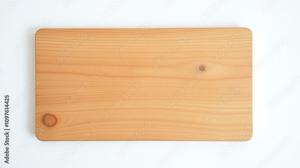 Wooden board with a gentle worn look on a white surface, minimalist decor, subtle texture, white background Wooden board with a gentle worn look on a white surface, minimalist decor, subtle texture, white background