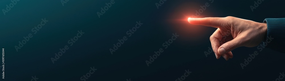 A close-up of a hand extending a finger, with a glowing red tip, set against a dark background, suggesting themes of technology or interaction. A close-up of a hand extending a finger, with a glowing red tip, set against a dark background, suggesting themes of technology or interaction.