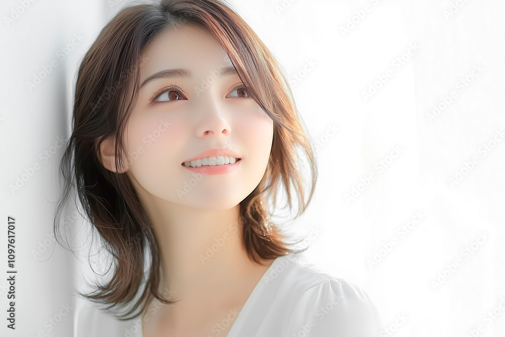 若くて可愛い笑顔の日本人女性 若くて可愛い笑顔の日本人女性