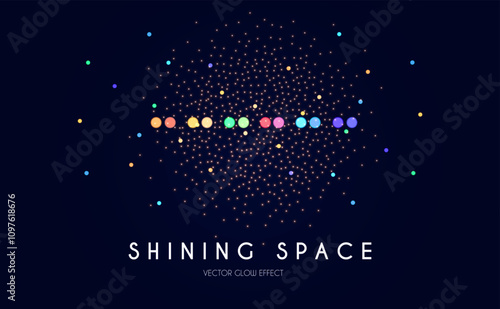 Bokeh colorful light effect. Blur light design. Confetti and holiday firecracker rainbow color effect. Christmas party design