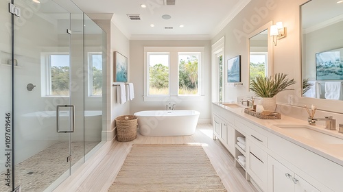 Wallpaper Mural Modern bathroom renovation home interior design natural light serenity Torontodigital.ca