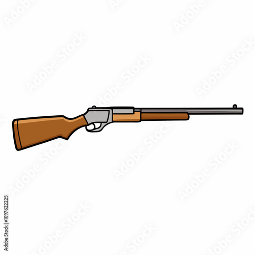 rifle with clipping path