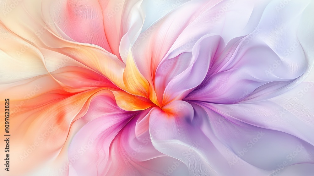 A unique heavenly flower with flowing petals and vivid hues, evoking elegance and ethereal beauty A unique heavenly flower with flowing petals and vivid hues, evoking elegance and ethereal beauty