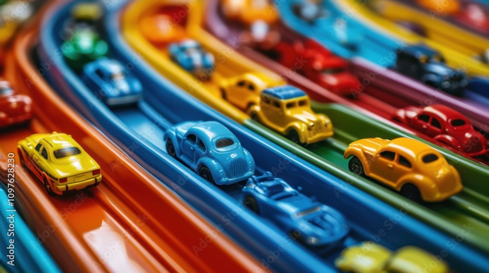 Toy Car Set: A set of miniature cars and trucks, often paired with a race track, designed to spark imaginative play and enhance fine motor skills in young children.
Toy Car Set: A set of miniature cars and trucks, often paired with a race track, designed to spark imaginative play and enhance fine motor skills in young children.