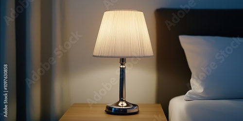 Cozy bedroom lamp modern home interior decor warm atmosphere nighttime comfort and style