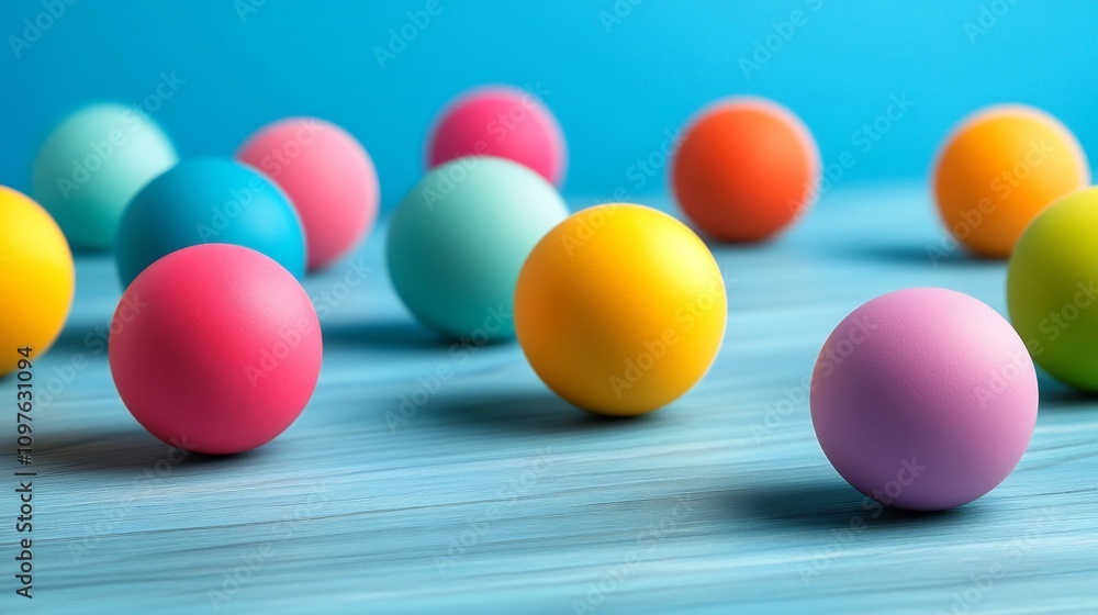 Bright Pastel Spheres in Soft Light Capturing Playfulness and Creativity Bright Pastel Spheres in Soft Light Capturing Playfulness and Creativity