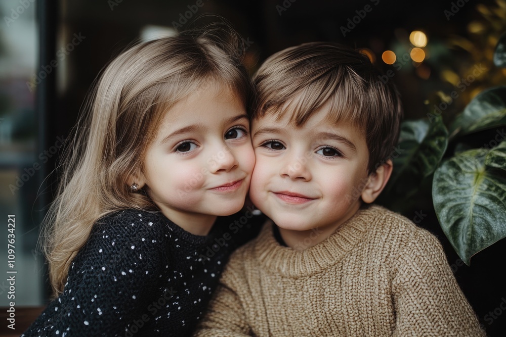 Young siblings playing together Young siblings playing together