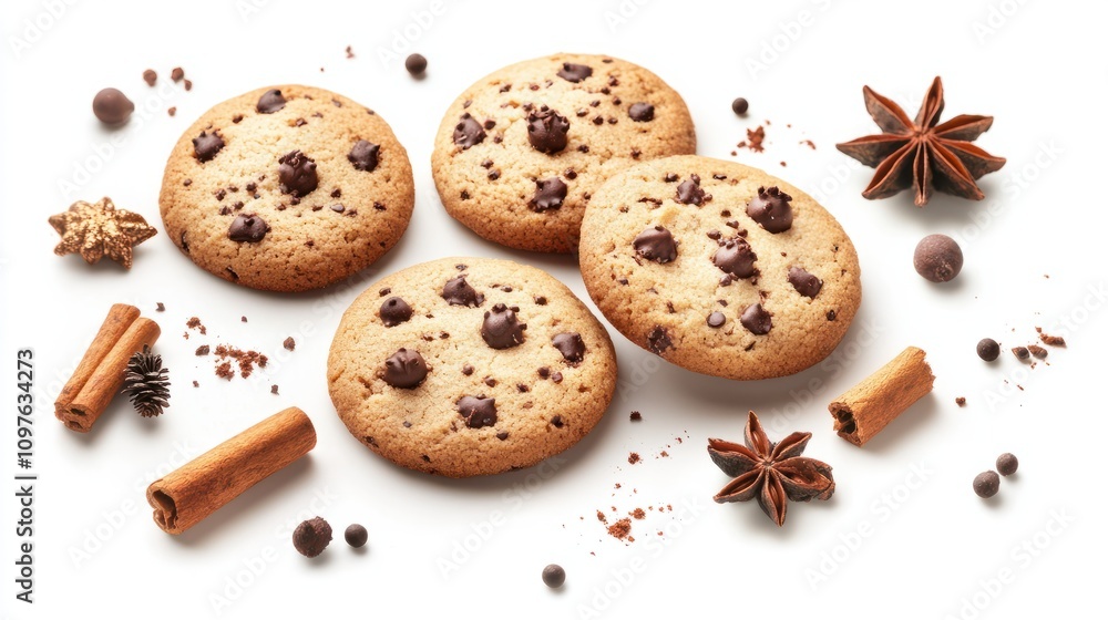 Tasty homemade Christmas cookies on white background Tasty homemade Christmas cookies on white background