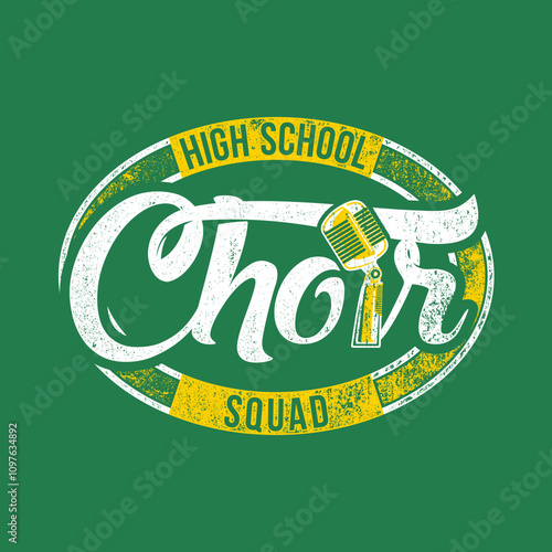 Illustration Design High School Choir Squad