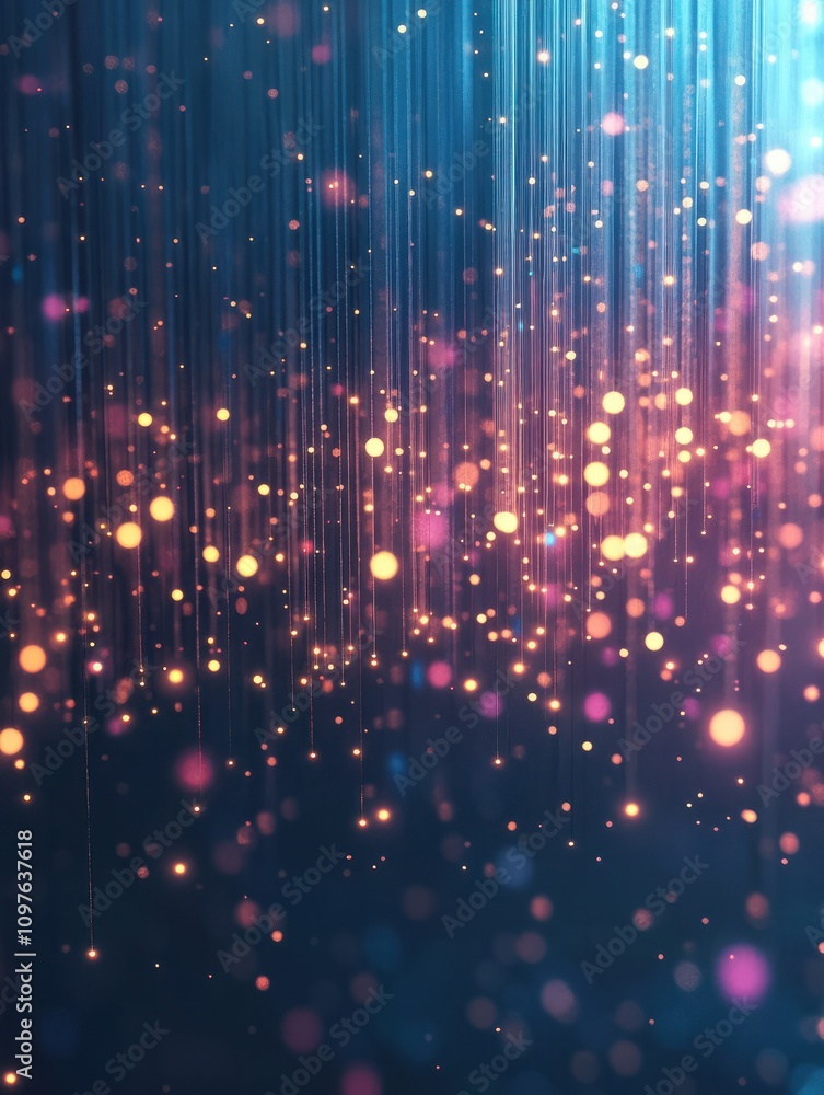 Abstract data transmission visualization. Big data code representation. Glittering dust of lights. Graphic concept for your design Abstract data transmission visualization. Big data code representation. Glittering dust of lights. Graphic concept for your design