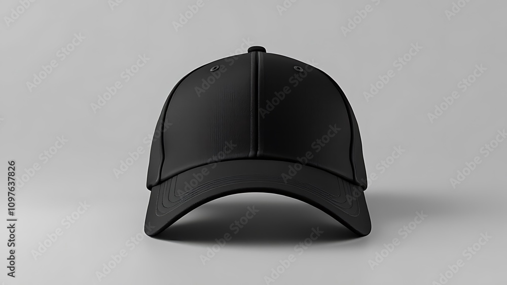 This is a closeup of one black blank color baseball sport cap hat product mockup template isolated on a transparent background. This is a closeup of one black blank color baseball sport cap hat product mockup template isolated on a transparent background.