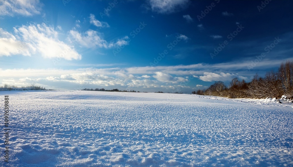 Obraz premium 快晴と雪景色4