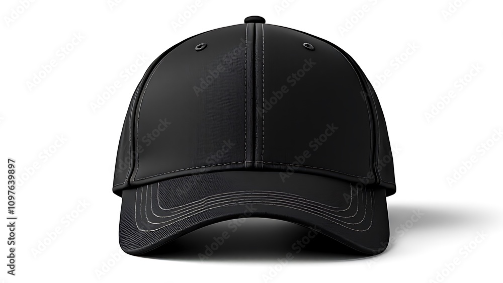 Realistic high quality black snapback mockup isolated Realistic high quality black snapback mockup isolated