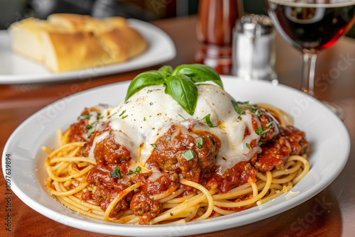 Delicious Spaghetti with Meatballs in Marinara Sauce