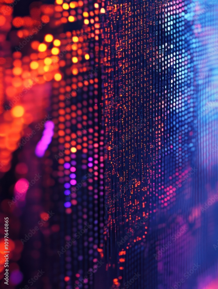 custom made wallpaper toronto digitalBig data information vector concept. Abstract futuristic background with 3d visualization. Illustration of data futuristic visualization digital code