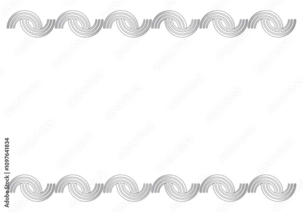 Classic Silver Text Frame, Isolated on White Classic Silver Text Frame, Isolated on White