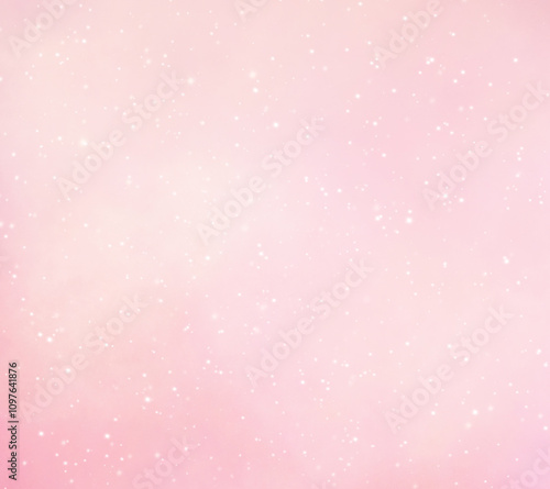 Soft pink background with sparkling starry texture