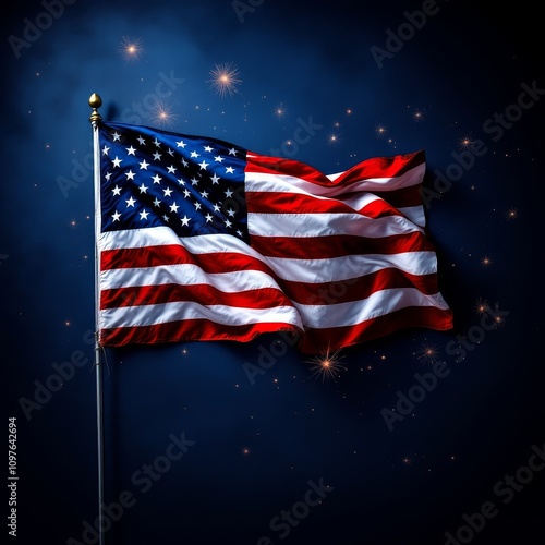 american flag and stars