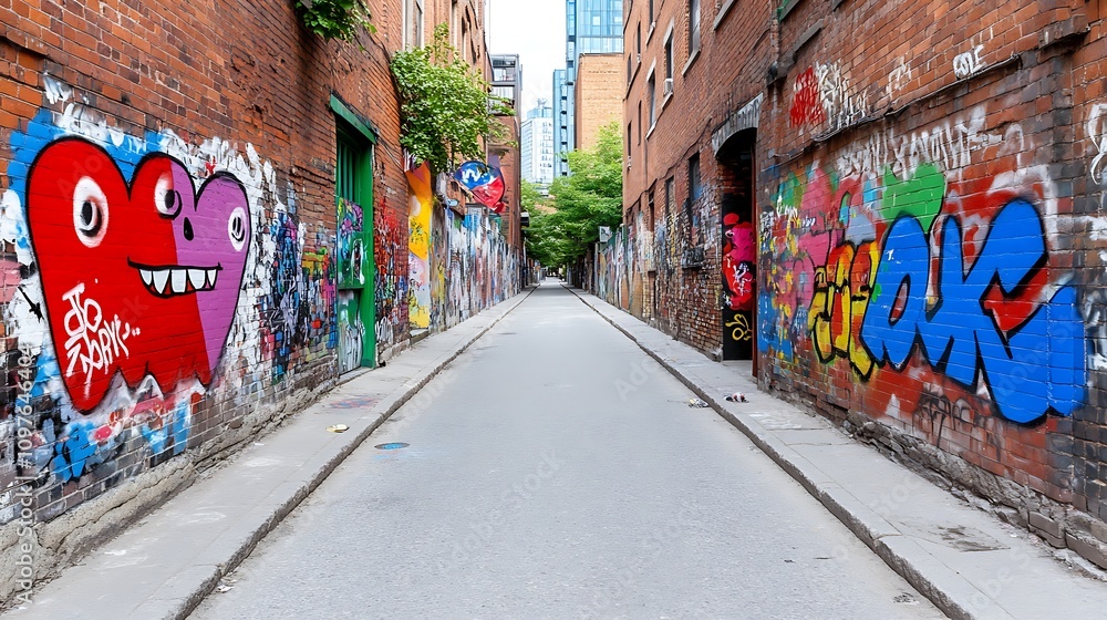 Fototapeta premium Urban art alley