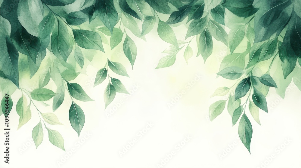 Delicate Green Leaves with Soft Light Background for Nature-Inspired Design and Decoration, Perfect for Illustrations, Textures, and Backgrounds Delicate Green Leaves with Soft Light Background for Nature-Inspired Design and Decoration, Perfect for Illustrations, Textures, and Backgrounds