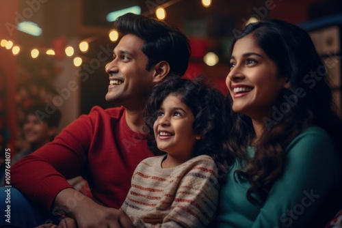 Indian Family adult laughing portrait