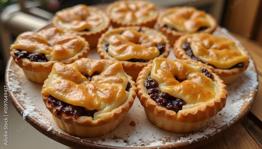 Traditional Mince Pies Filled with Spiced Fruit and Nuts Traditional Mince Pies Filled with Spiced Fruit and Nuts