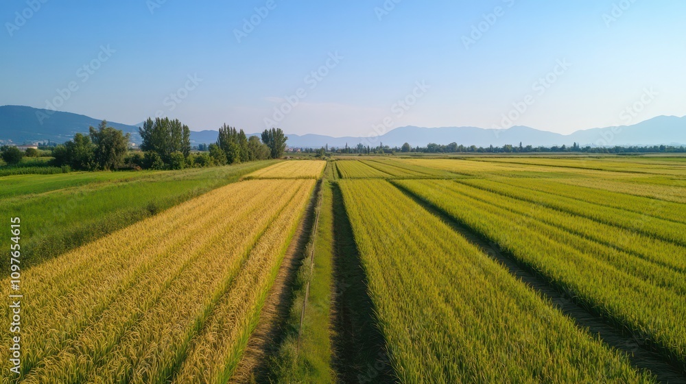 European rice farmers cultivating heirloom varieties in the Po Valley, Italy European rice farmers cultivating heirloom varieties in the Po Valley, Italy