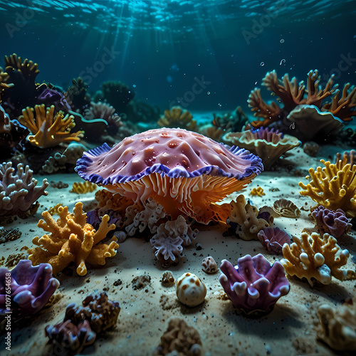 coral reef with fish