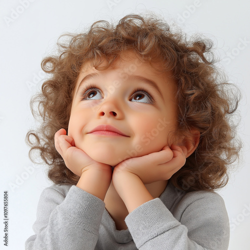 A child thinking pose