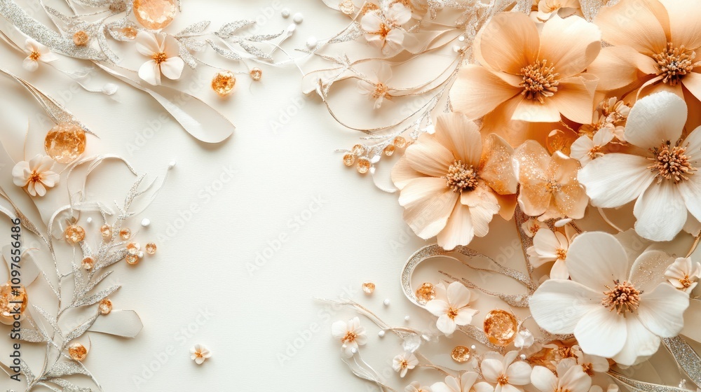 An impressive New Year 2025 card adorned with delicate floral accents and luxurious ribbons, exuding beauty An impressive New Year 2025 card adorned with delicate floral accents and luxurious ribbons, exuding beauty