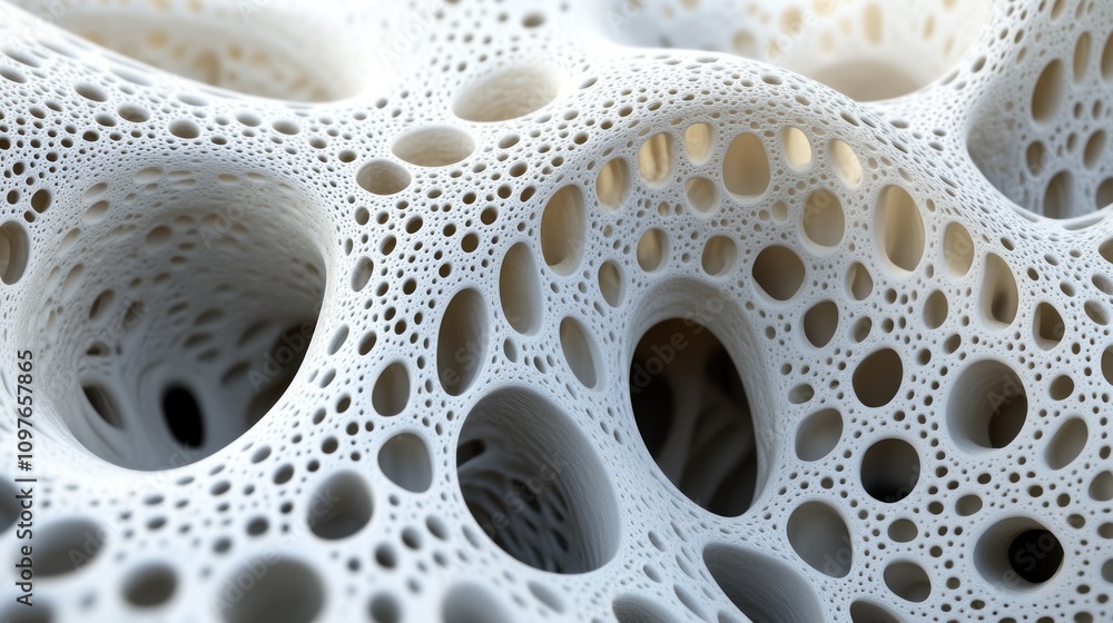 Abstract 3D Render: Intricate White Cellular Structure Abstract 3D Render: Intricate White Cellular Structure