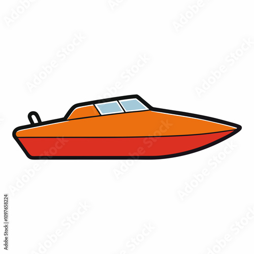 boat on a white background