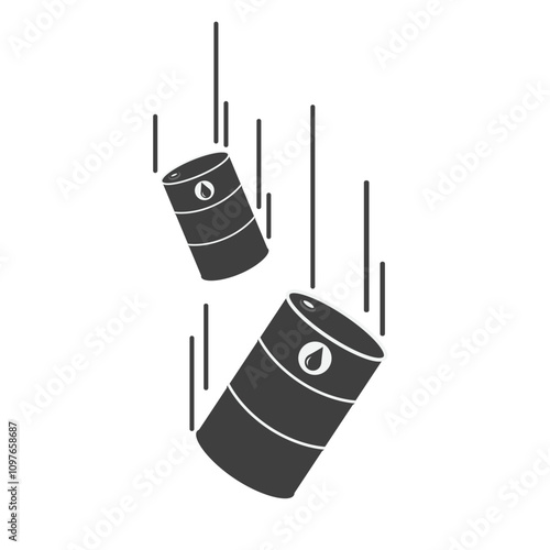 flying down barrels of oil