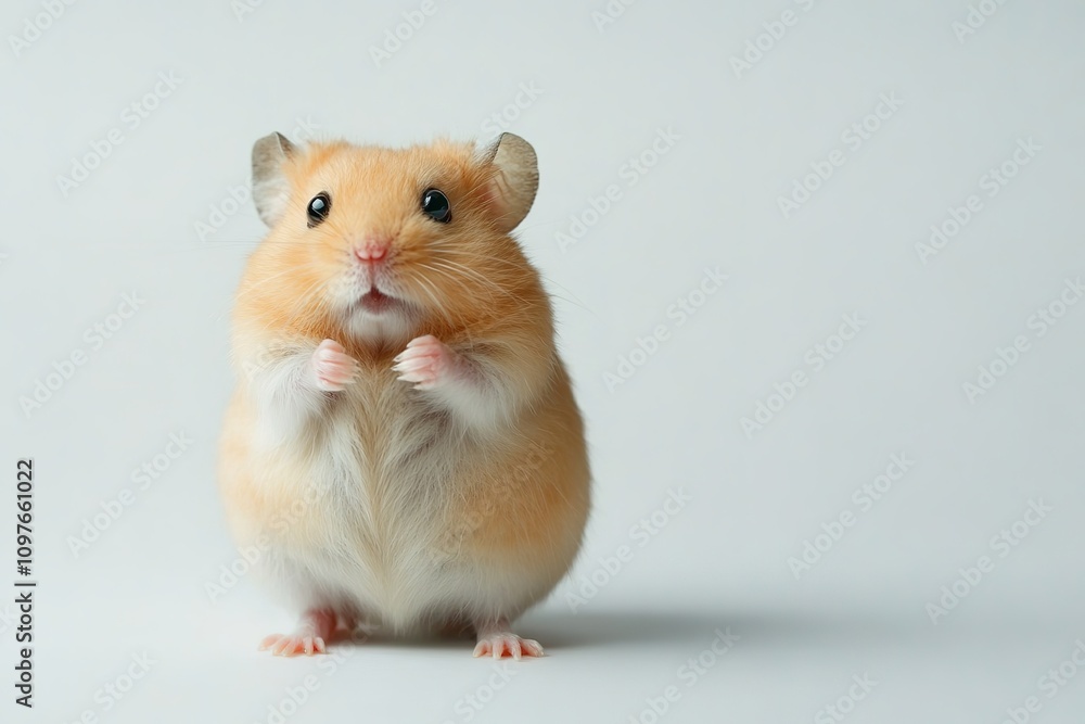 Cute standing hamster isolated on white Cute standing hamster isolated on white