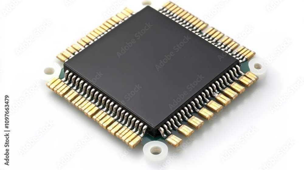 Isolated AI Chip on White Background Isolated AI Chip on White Background