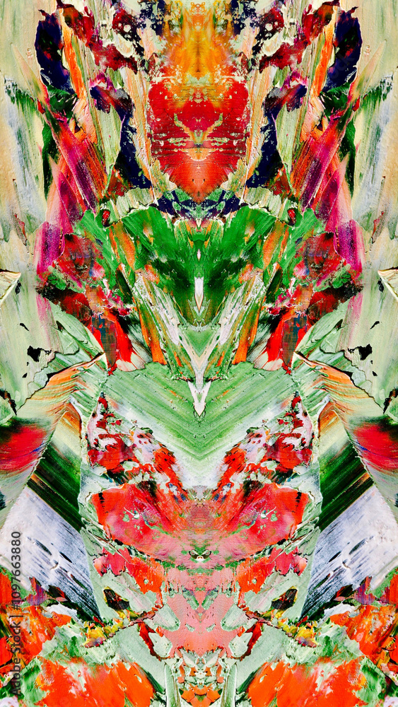 Fototapeta premium Abstract art background . Hand painting artwork on canvas .