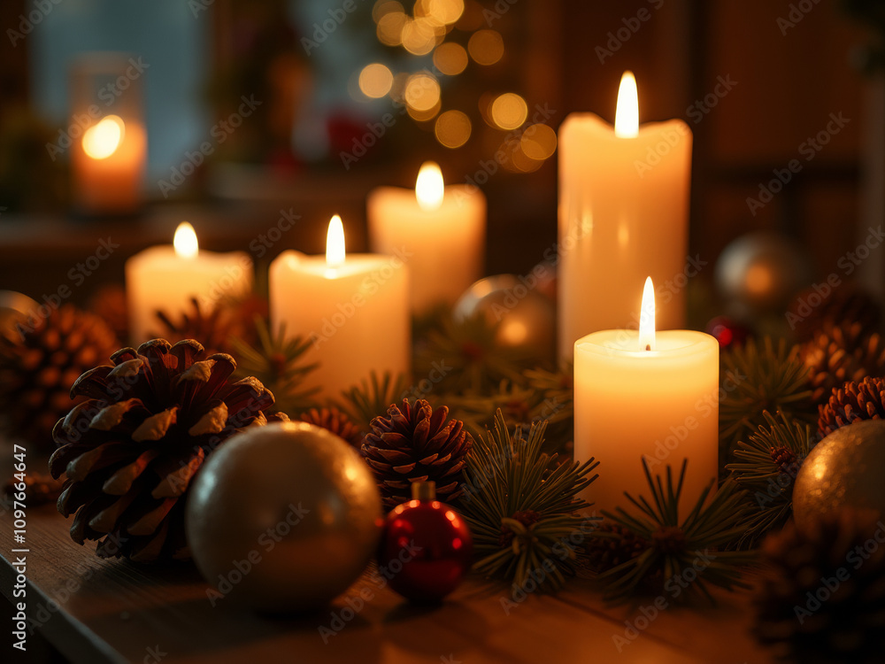 Sparkling Christmas ornaments on background Sparkling Christmas ornaments on background